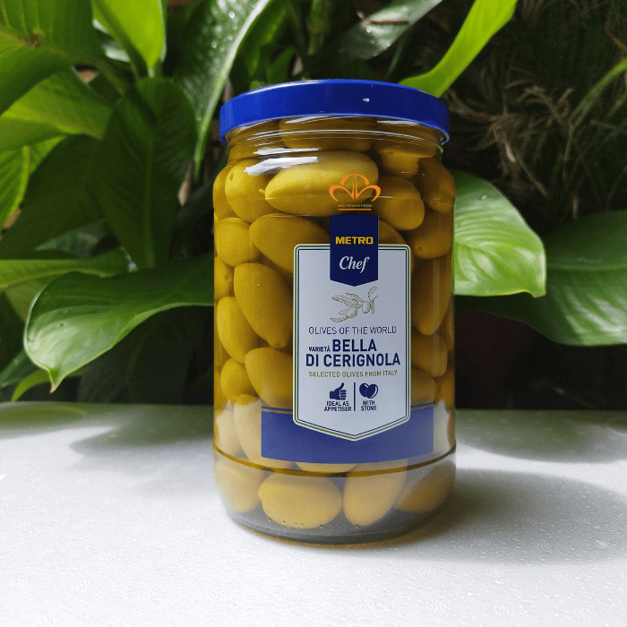 Trái Oliu Xanh Có Hạt Ngâm Muối