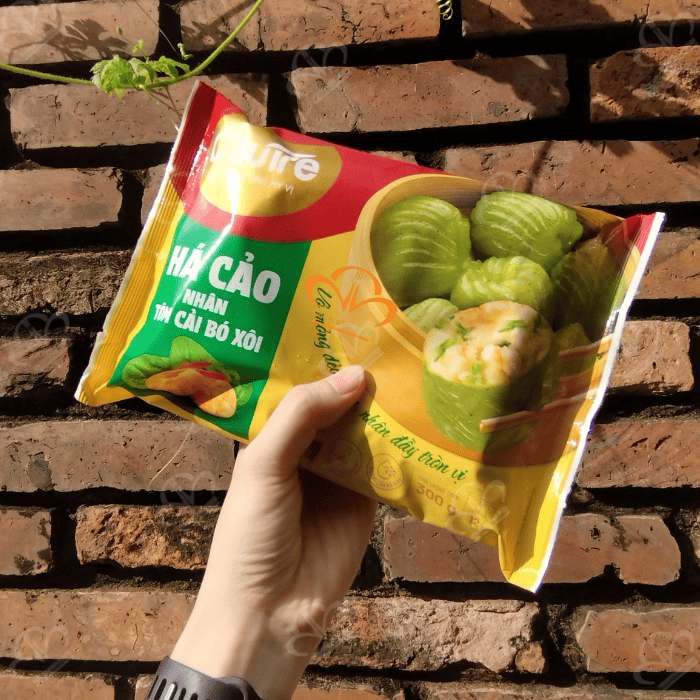 Há Cảo Nhân Tôm Cải Bó Xôi Cầu Tre