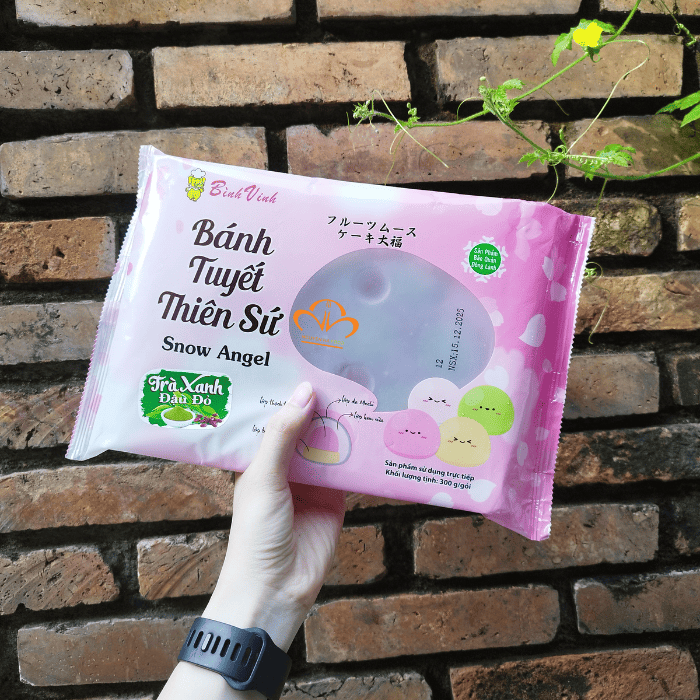 Bánh Tuyết Thiên Sứ Vị Trà Xanh Đậu Đỏ