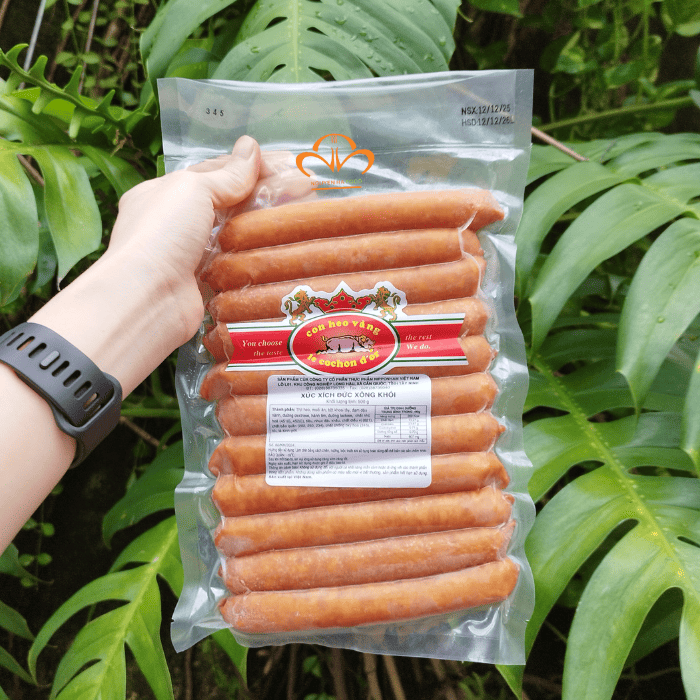 Xúc Xích Đức Xông Khói 12cm - Smoked German Sausage