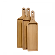 KT22 - Khay Chữ nhật tay cầm gỗ Beech