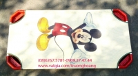 Giường ngủ mầm non thấp sàn in hình Mickey