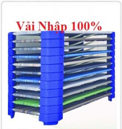 Giường lưới cho trẻ ngủ ngon vải sọc thoáng mát