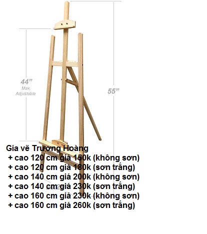 Giá vẽ gỗ 3 chân chữ A - giá vẽ 01