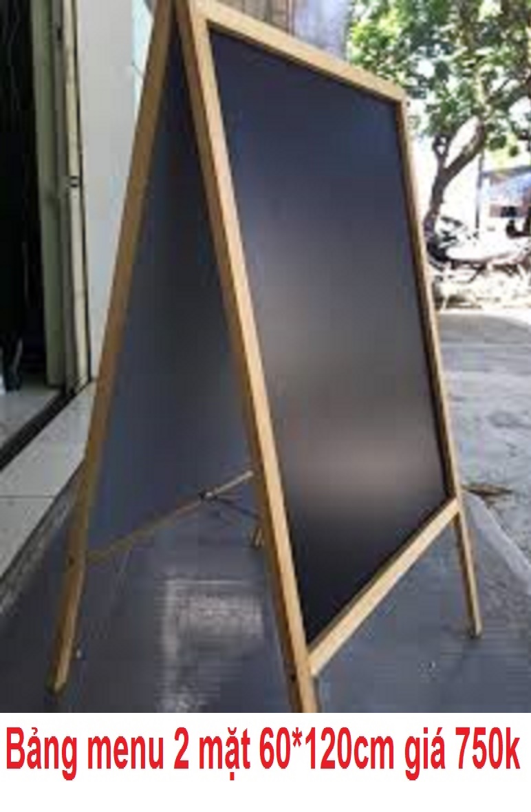 Bảng menu nhà hàng khung gỗ kích thước 550 x 800 mm