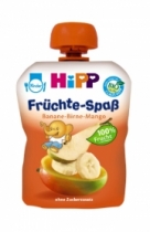 Trái cây nghiền HiPP Fruit Fun vị chuối, lê, xoài (90g)