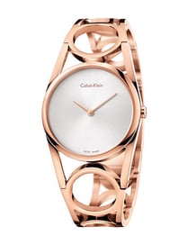 CALVIN KLEIN K5U2M646 Round Silver Dial Ladies Watch authentic