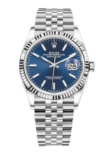 Rolex Datejust Blue Dial Diamond Bezel Watch 126234-0017