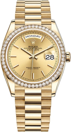 Rolex Day-Date Yellow Gold Midsize 128348RBR-001