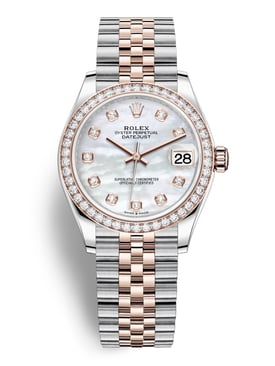 Rolex DateJust Stainless Steel and Rose Gold MOP Bezel 278381-0026