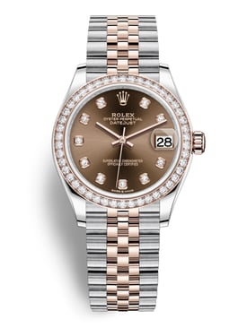 Rolex DateJust Oystersteel and Everose Gold MOP Bezel 278381-0028