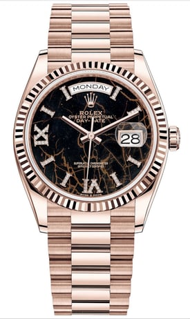 Rolex Day-Date Everose Gold Eisenkiesel Dial 128345-0044