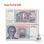 Tờ Tiền Tesla Nam Tư Cũ Jugoslavija Mệnh Gía 100 Phát Hành Năm 1994