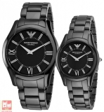 Đồng hồ đôi Armani AR1440 AR1441 dây đá sang trọng