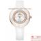 Swarovski Octea Silver Tone Dial Leather Strap 5182265 thiên nga trắng