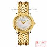 VERSACE VAM040016 DV-25 ROUND LADY IP GOLD WATCH