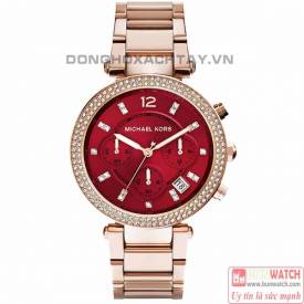 Michael Kors Women's Red Dial Analogue Watch MK6106