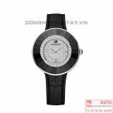 SWAROVSKI 5080506 BLACK LEATHER WATCH
