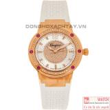 Salvatore Ferragamo White & Gold Toned Analogue Watch SF2901