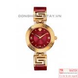Versace V-signature analog display swiss quartz red watch VLA030014 siêu sang