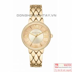 MICHAEL KORS COURTNEY PAVÉ GOLD-TONE WATCH MK3704 siêu đẹp