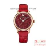 SWAROVSKI CRYSTALLINE HOURS, LEATHER STRAP, RED TONE 5295380