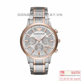 Emporio Armani Silver and Rose Gold AR11077