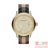 Burberry Women's Swiss Honey Check Fabric Strap Watch BU10201