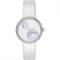 Michael Kors Womens Courtney Stainless-Steel and White Leather Watch MK2716 Authentic