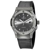 Hublot Classic Fusion Titanium Bezel Diamond Grey Dial 542.NX.7071.LR.1104