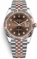 Rolex-Datejust-Everose-gold-chocolate-dial-diamond-set-Jubilee-bracelet-126331-004-Replica
