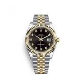 Rolex Datejust Black Diamond Dial Stee Yellow Gold Jubilee 12633BKDJ