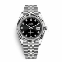 Rolex-Datejust-Black-Dial-Diamond-Set-Oyster-Strap-126334-007