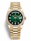 Rolex Day-Date Mặt Số Ombre Xanh Lá 128348RBR
