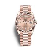 ROLEX Day-Date Rose Gold Diamond President Bracelet 128235
