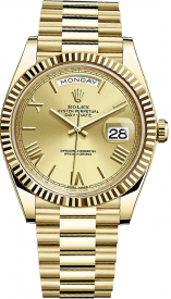 Rolex Day Date 40mm Yellow Gold President Champagne 228238-0006
