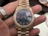 Rolex Day-Date Rose Gold Diamond Bezel Dial Violet 118235-0002