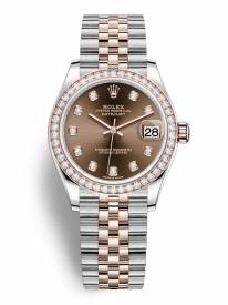 Rolex DateJust Oystersteel and Everose Gold MOP Bezel 278381-0028