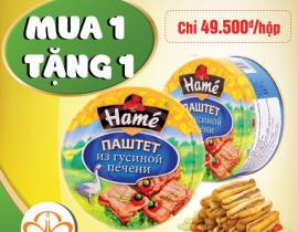 KHUYẾN MÃI CỰC LỚN: MUA 1 TẶNG 1 - PATE GAN NGỖNG HAMÉ HỘP 117G