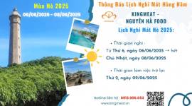 Thông Báo Lịch Nghỉ Mát 2025 Kingmeat