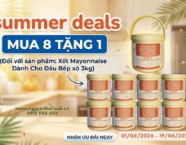 Khuyến Mãi Chào Hè Mua 8 Tặng 1 Xốt Mayonnaise Dành Cho Đầu Bếp