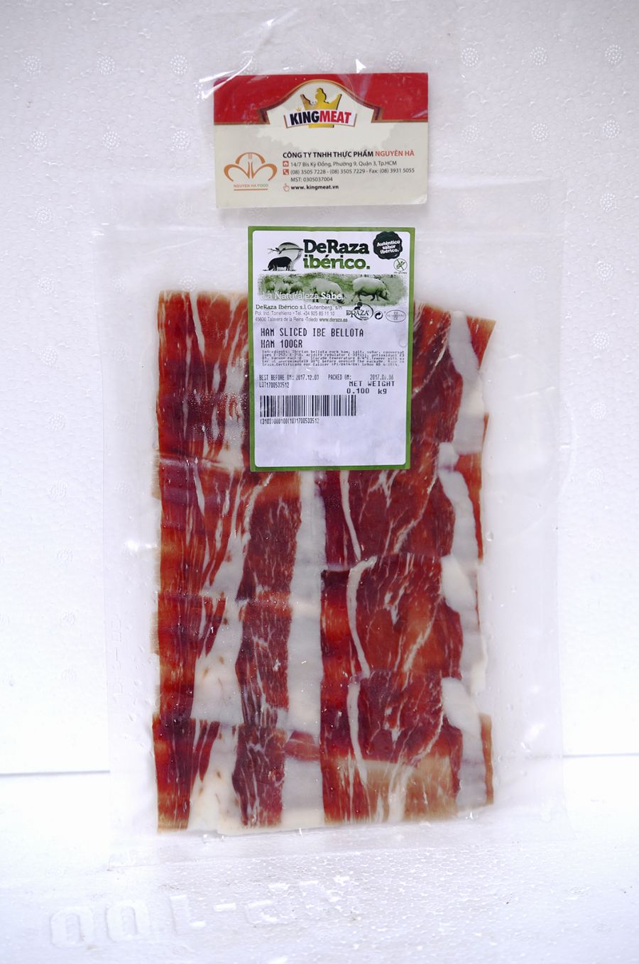 HAM CẮT LÁT (CẮT BẰNG TAY) THỊT ĐÙI SAU HEO ĐEN IBERICO HAM BELLOTA SLICED
